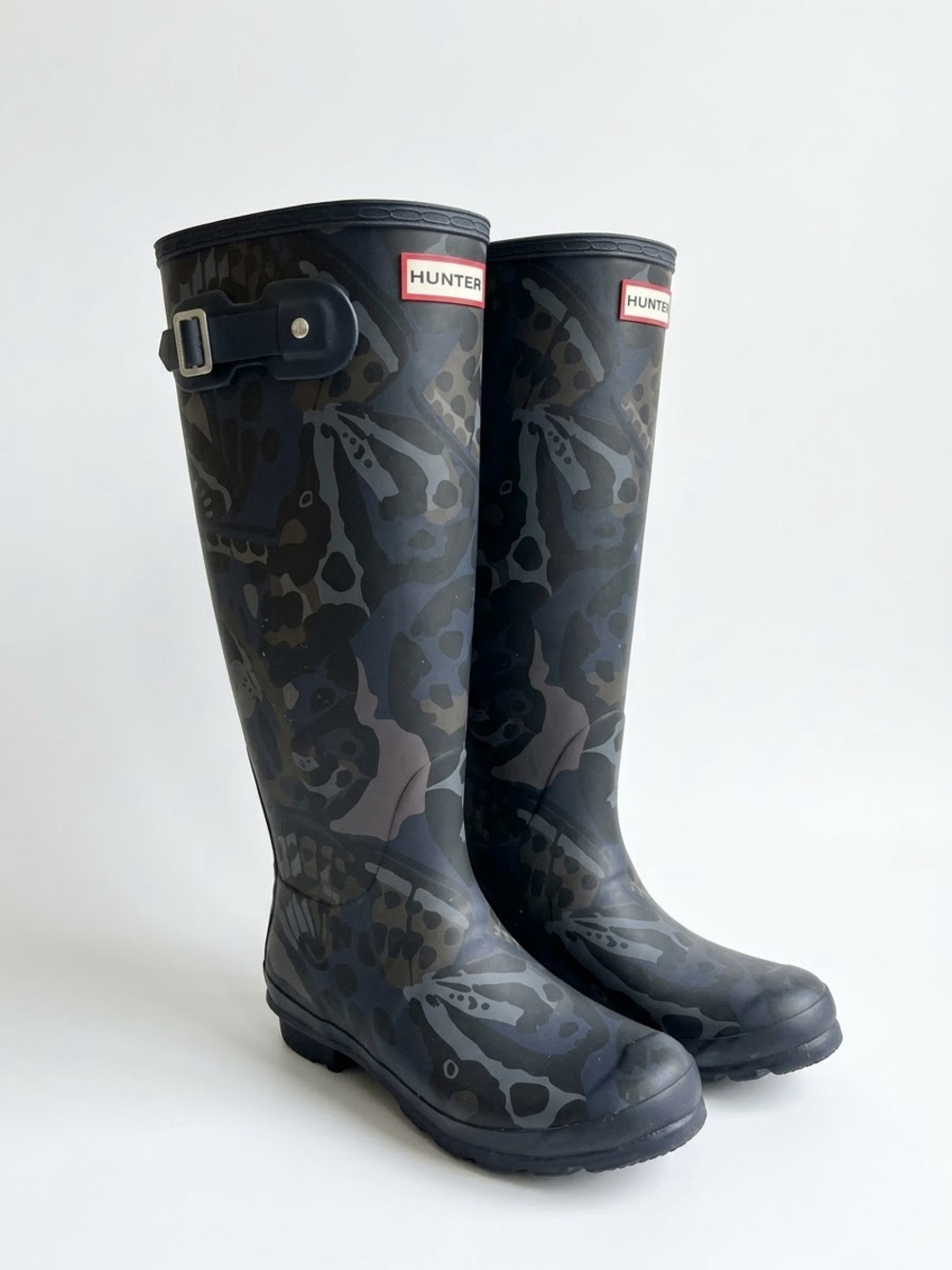 Hunter RARE LIMITED EDITION Butterfly Camo Women's Tall Rain Boots Size 9